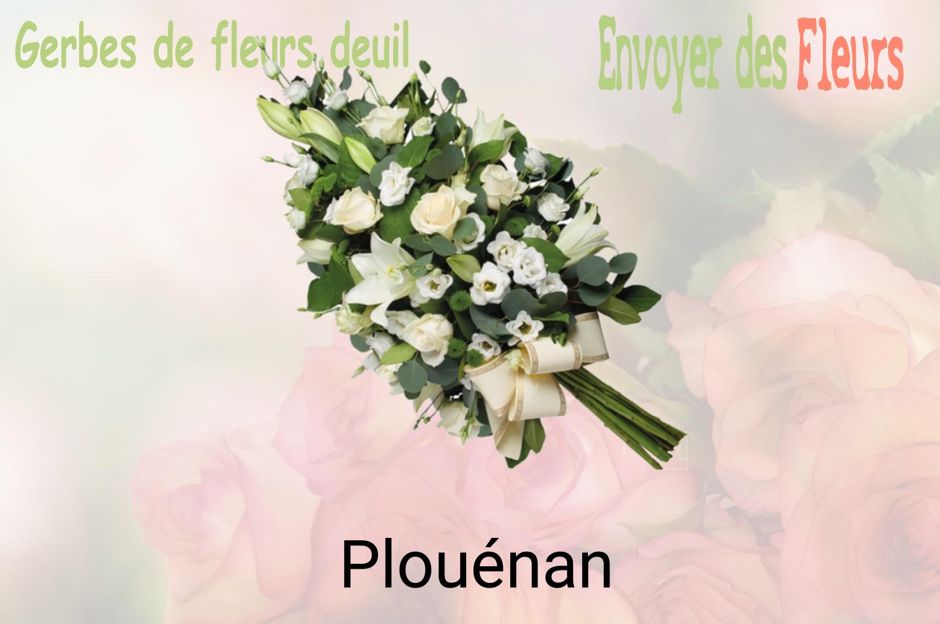 Gerbe de fleurs de deuil livrée à Plouénan